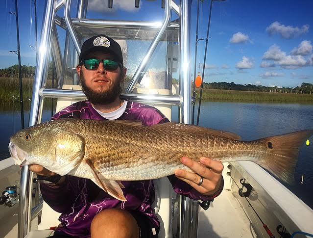 Elijay Lynch from GA with a nice upper slot redfish